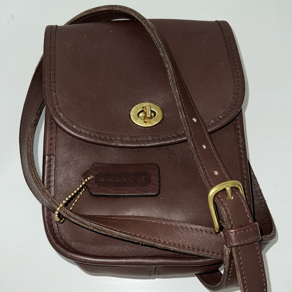 Coach Vintage Brown Small Sidepack, style number 9978
